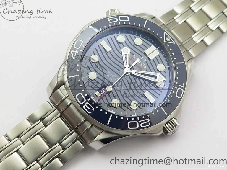 0115 Seamaster Diver 300M ORF 1:1 Best Edition Blue Ceramic Blue Dial on SS Bracelet A Breathable 7869